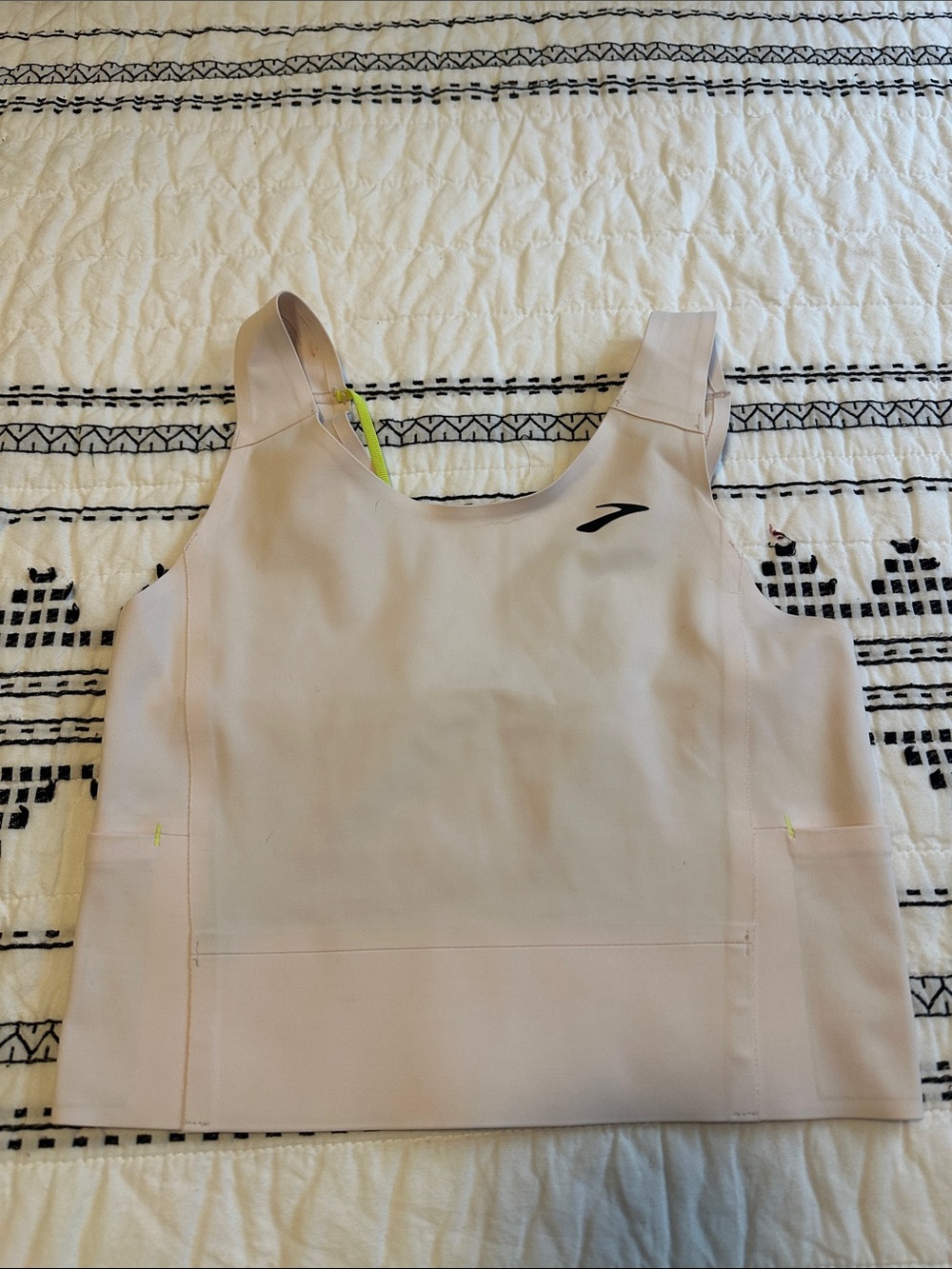 Brooks Light Pink Run Within Crop Tank XS